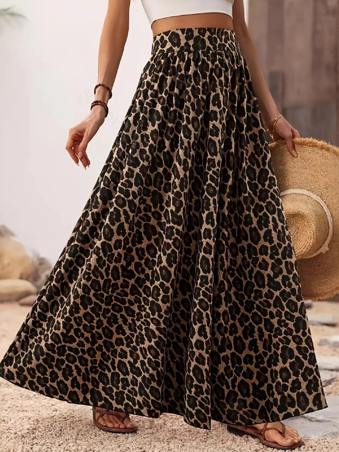 Leopard Maxi Skirt 