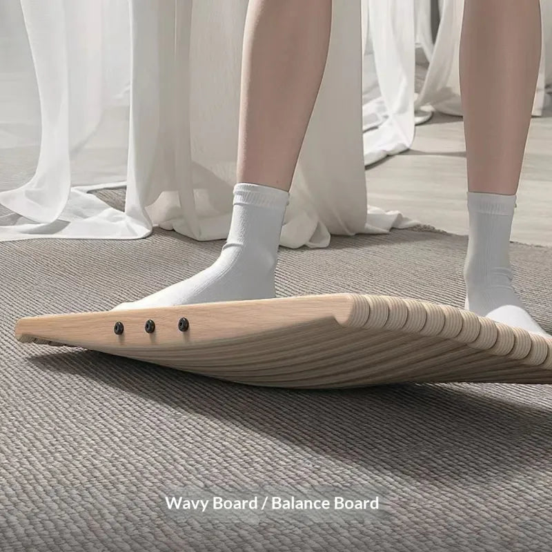 BalanceBoard™ CoreActive - 360° Wooden Wobble Board for Standing Desk & Training 