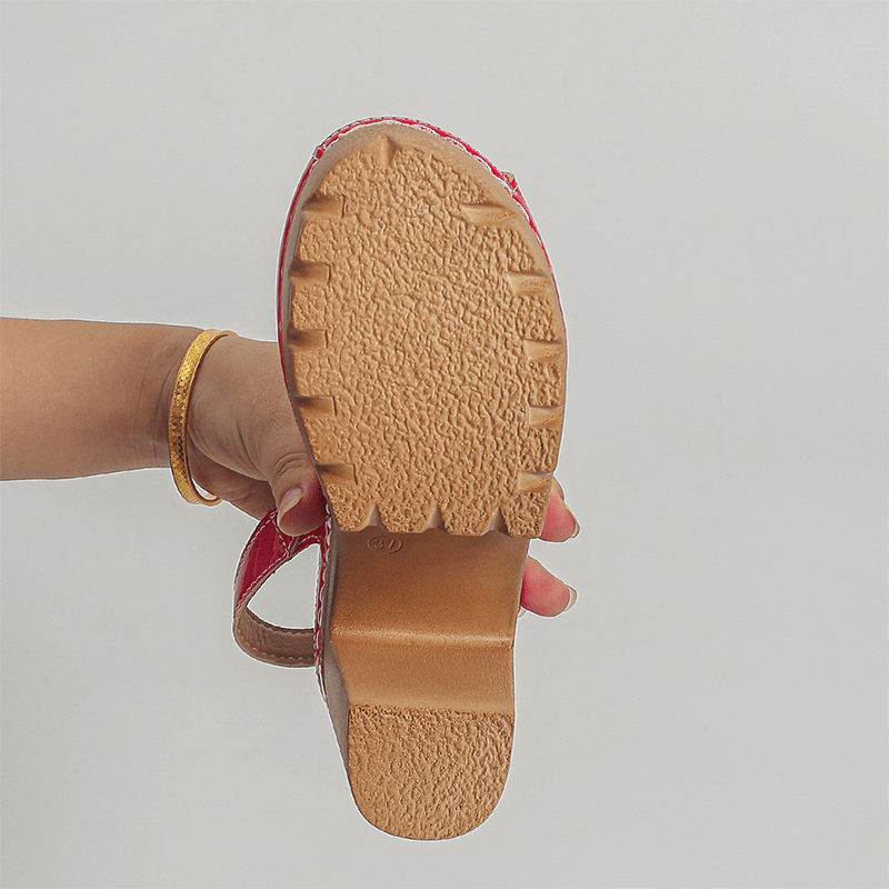 Calista Peep-Toe Block Heel Sandals | 9.5cm Heel & Adjustable Slingback 