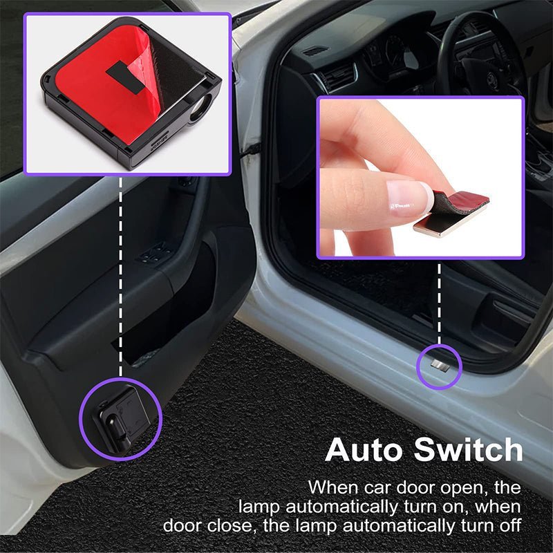Car Door Logo Projector Light | Wireless LED Welcome Light 