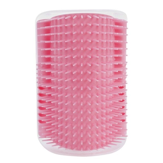 Cat Corner Grooming Massager with Adhesive Mount 