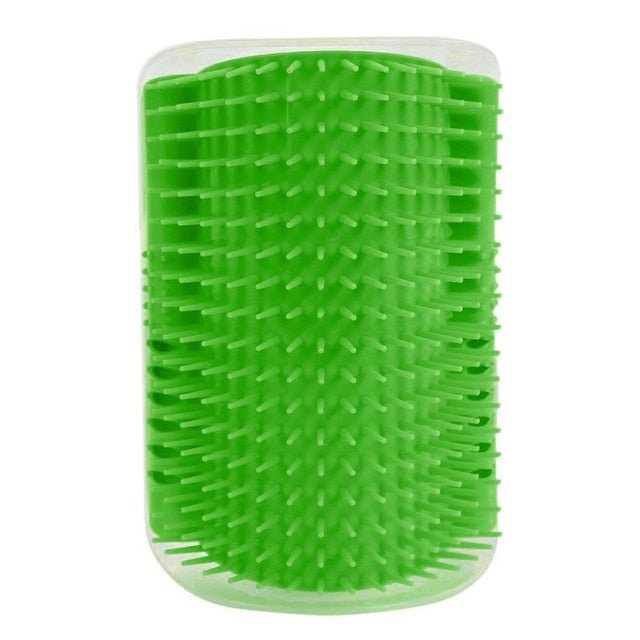 Cat Corner Grooming Massager with Adhesive Mount 
