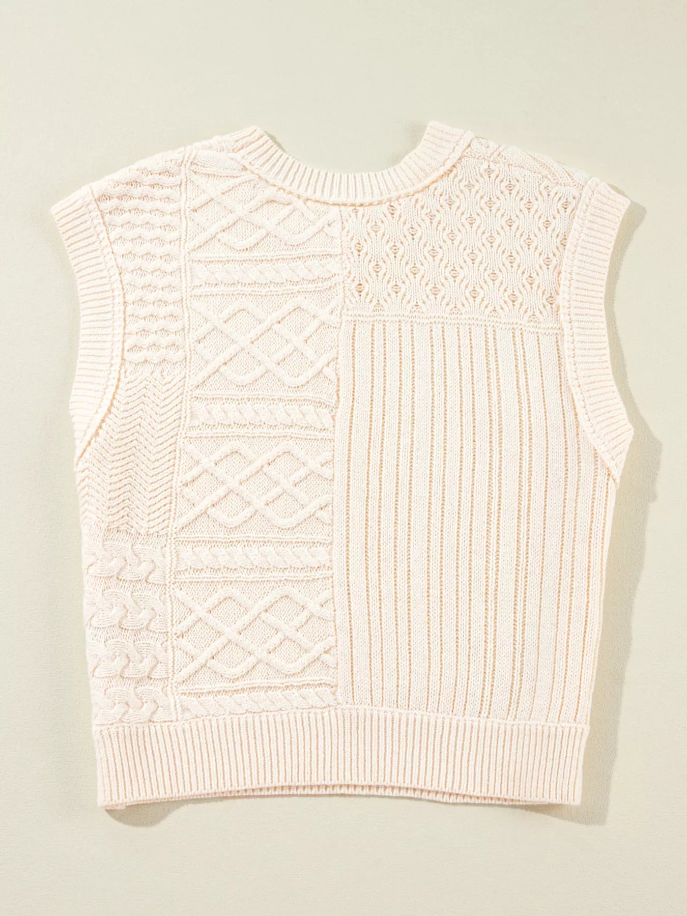 Cable Knit Dolman Sweater Vest 