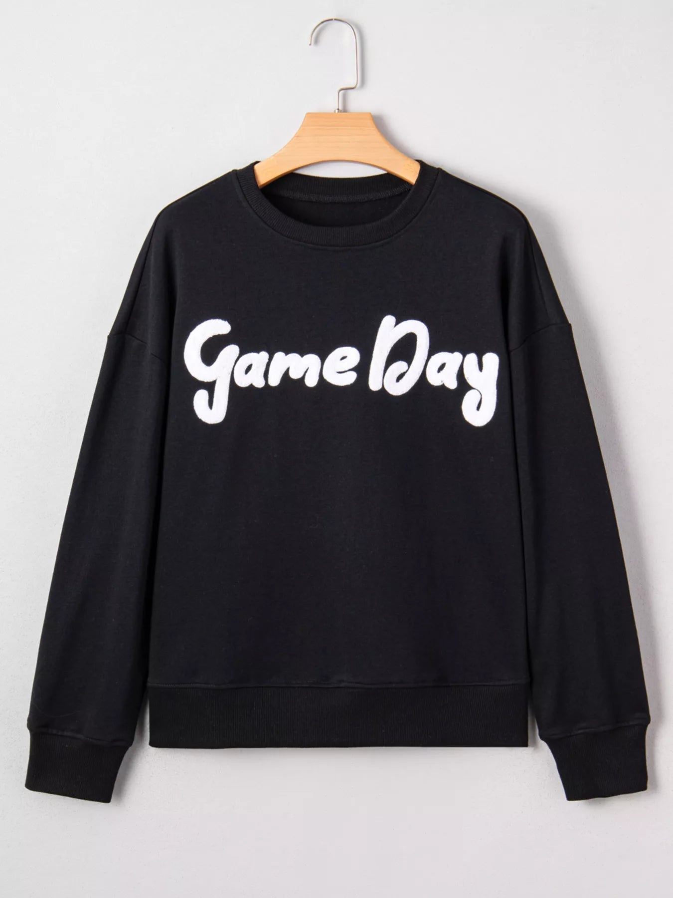 Chenille Game Day Drop Shoulder Sweatshirt 