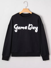 Chenille Game Day Drop Shoulder Sweatshirt 