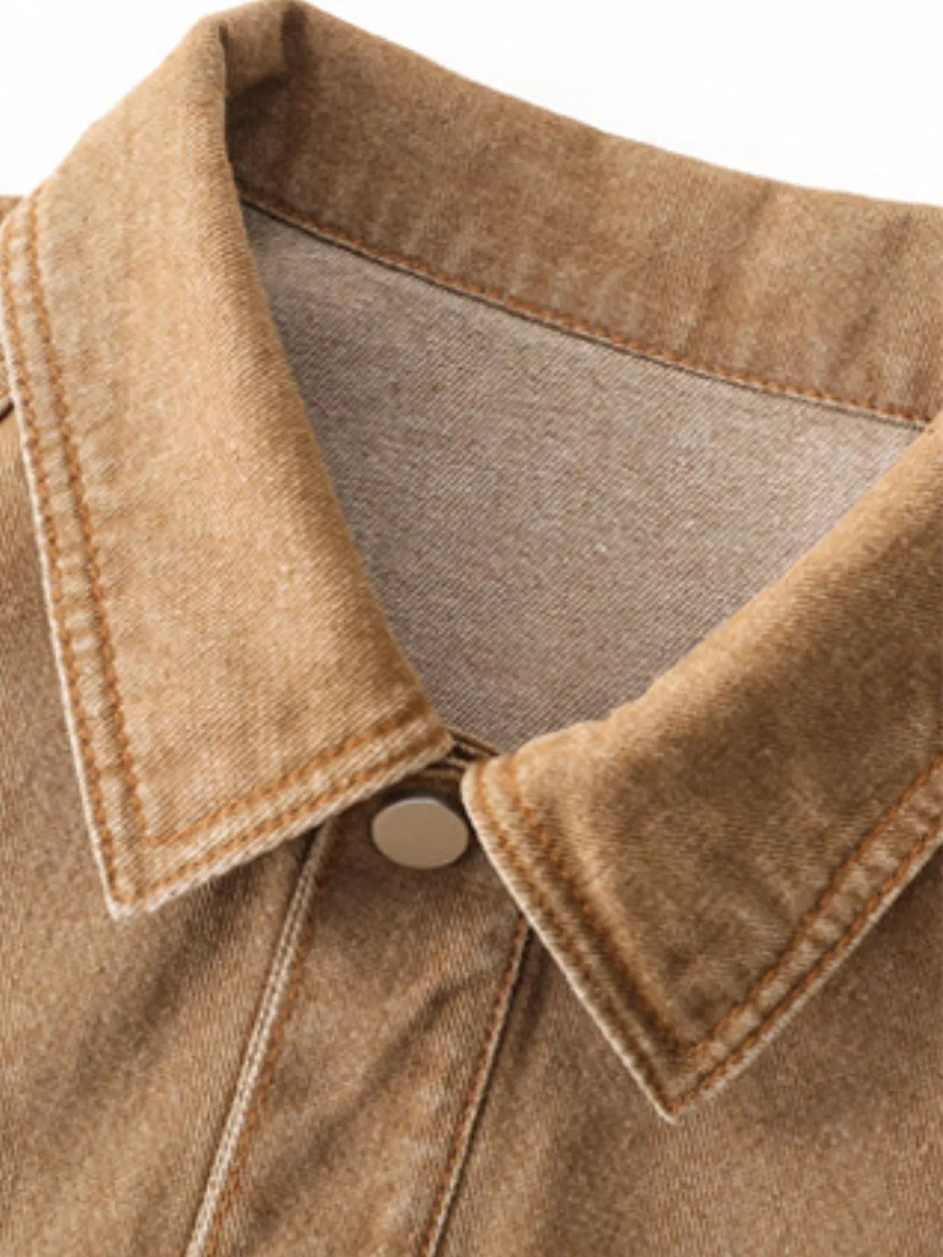 Button Up Long Sleeve Denim Jacket 