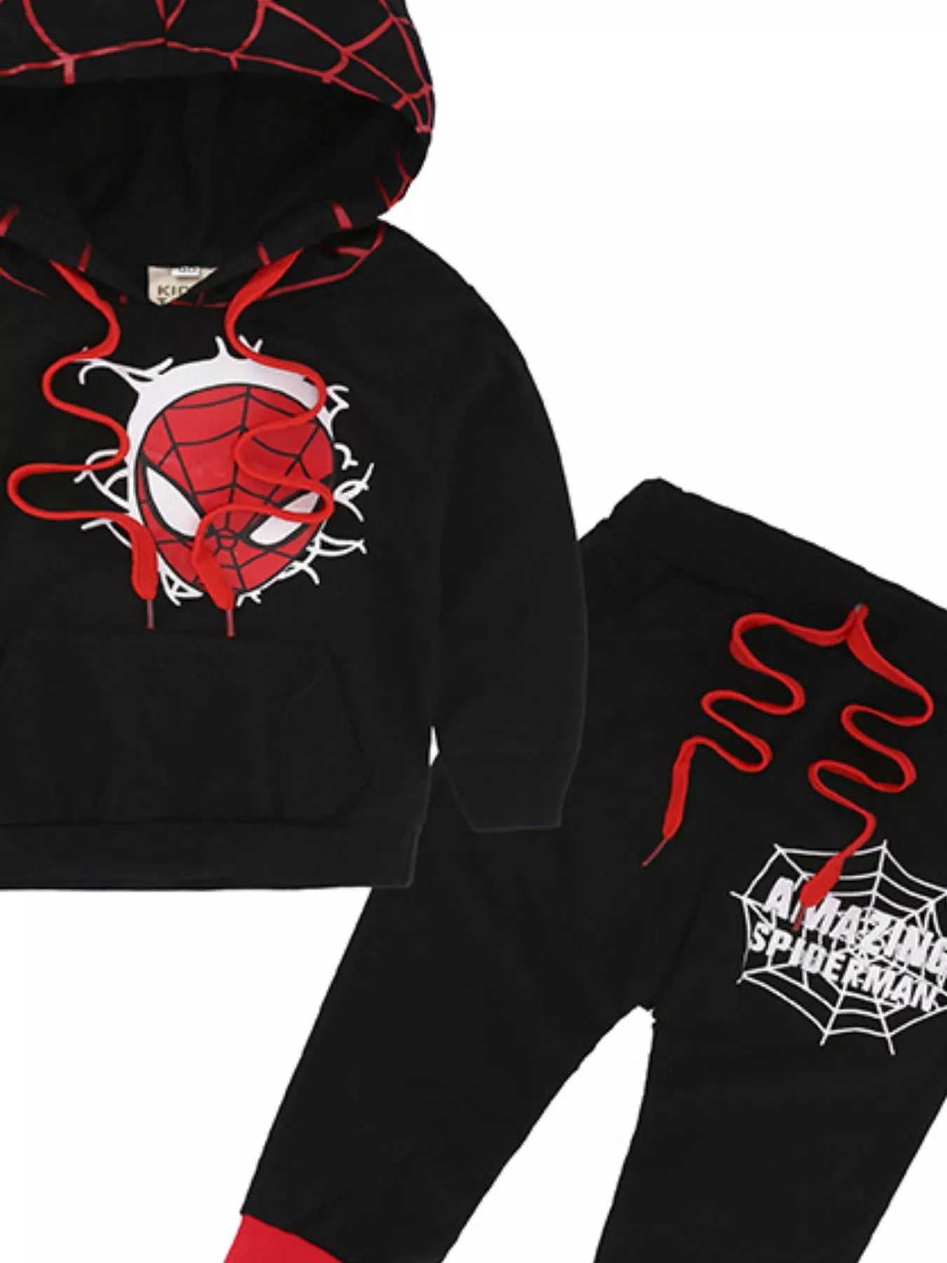 Children's Spiderman Graphic Hoodie and Pants Set 