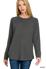 Zenana Baby Waffle Long Sleeve Top 