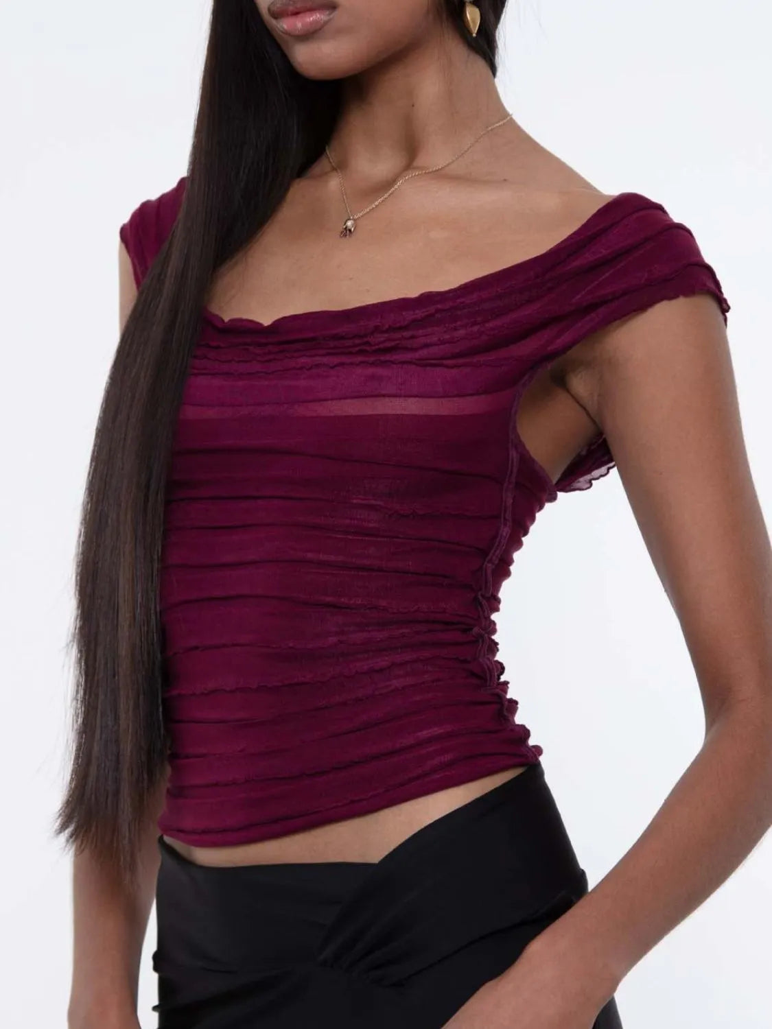Ruched Solid Tank 