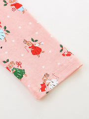Children's Christmas Print Long Sleeve Dress 