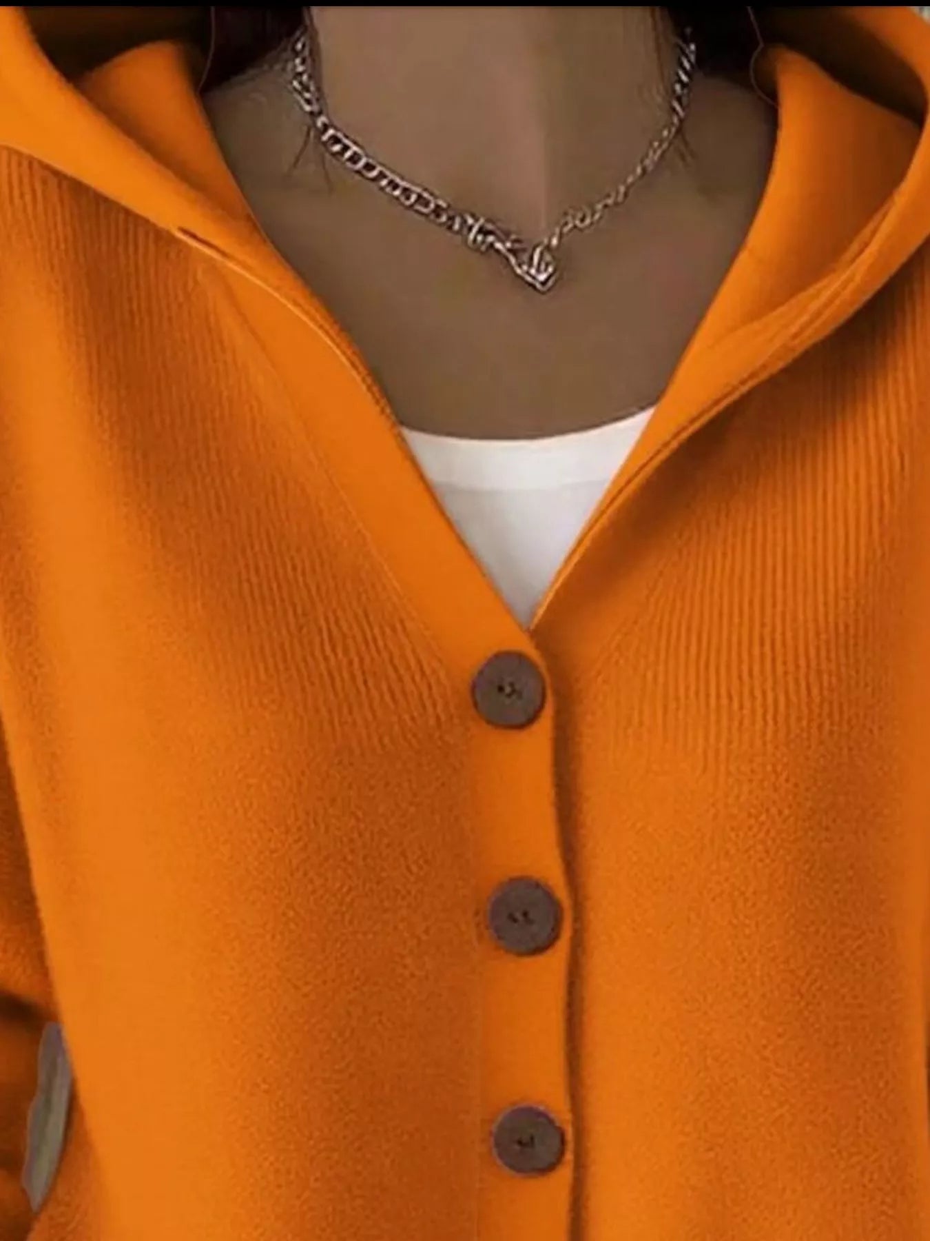 Full Size Button Up Long Sleeve Cardigan Plus Size 