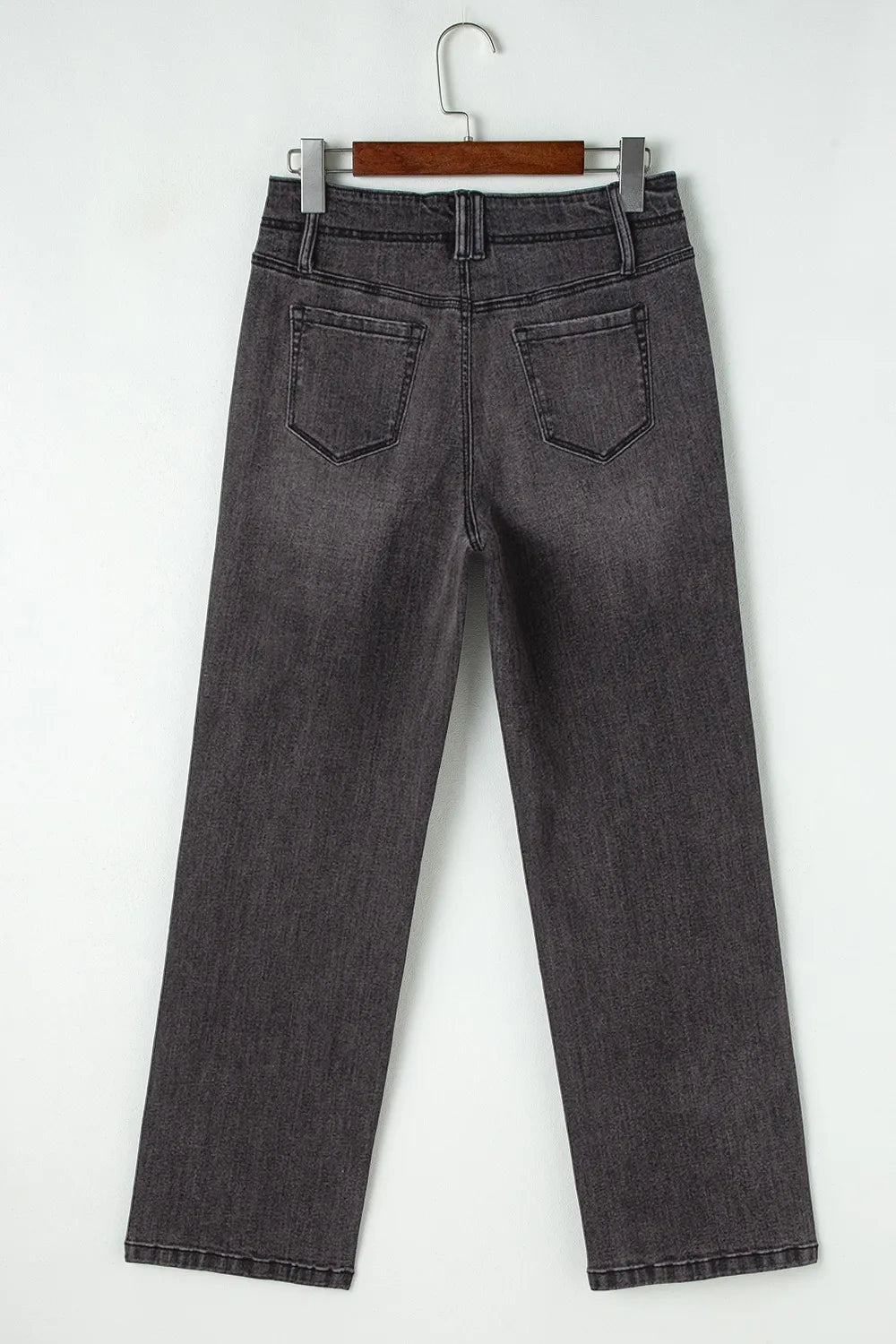 High-Waisted Wide-Leg Vintage Wash Jeans 