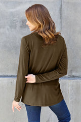 Basic Bae Full Size V-Neck Long Sleeve Top 