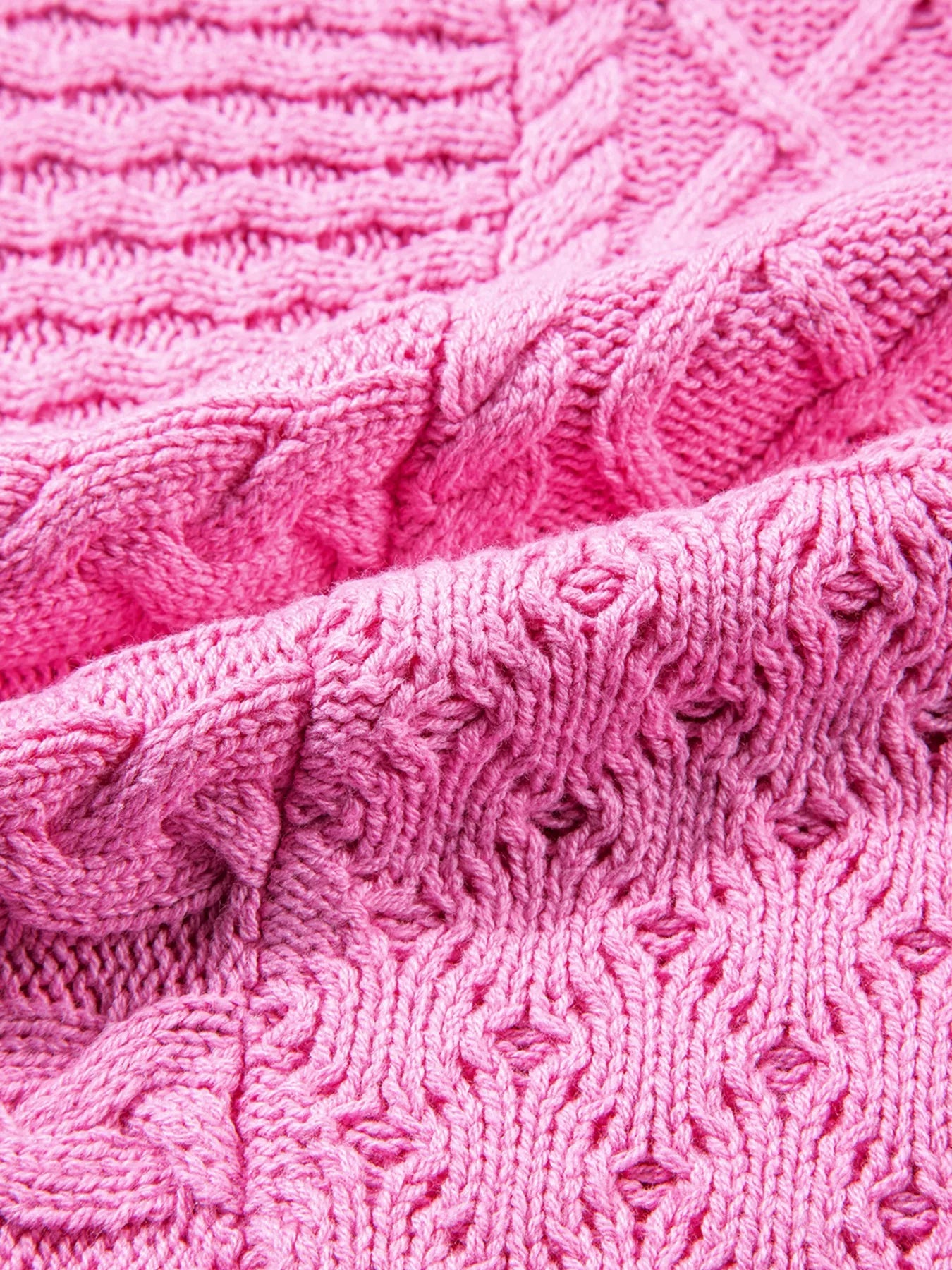 Cable Knit Dolman Sweater Vest 