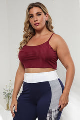 Plus Size Ribbed Spaghetti StrapTop 