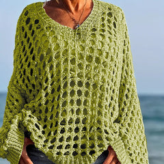 Celeste Airy Crochet Knit Top | Relaxed Fit Warm-Weather Layer 