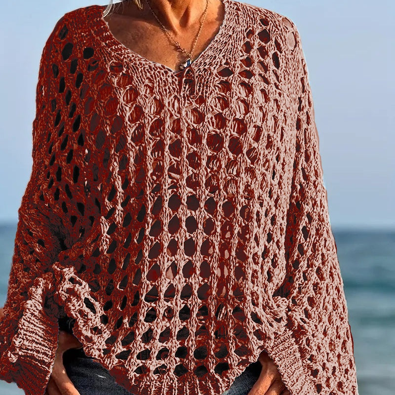 Celeste Airy Crochet Knit Top | Relaxed Fit Warm-Weather Layer 