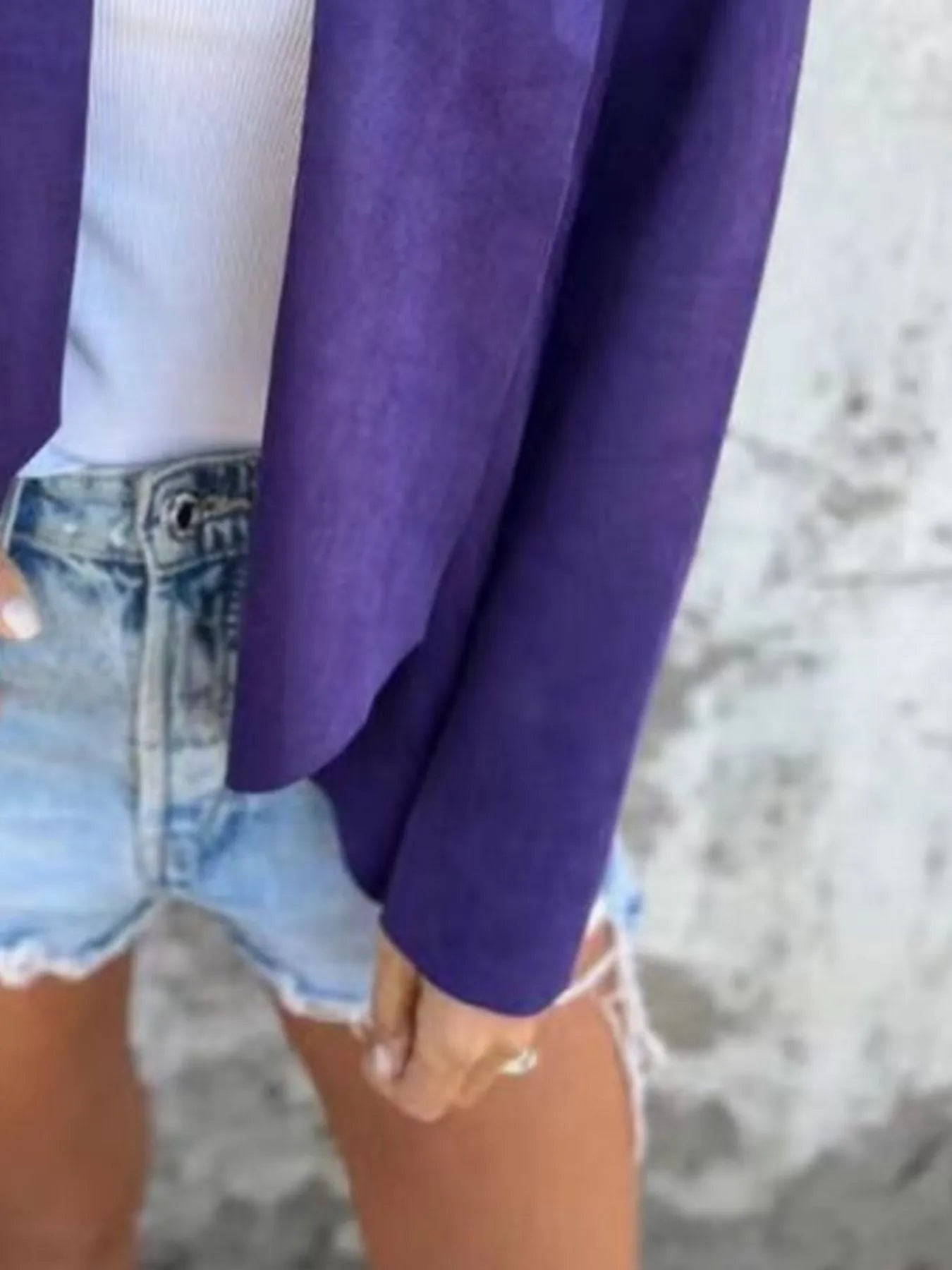 Full Size Open Front Casual Cardigan Plus Size 