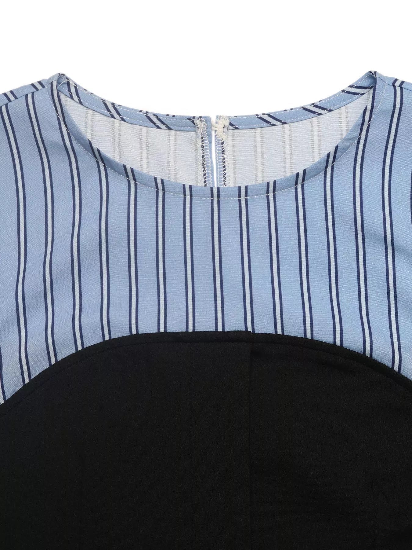 Striped Long Sleeve Blouse with Bow Tie 