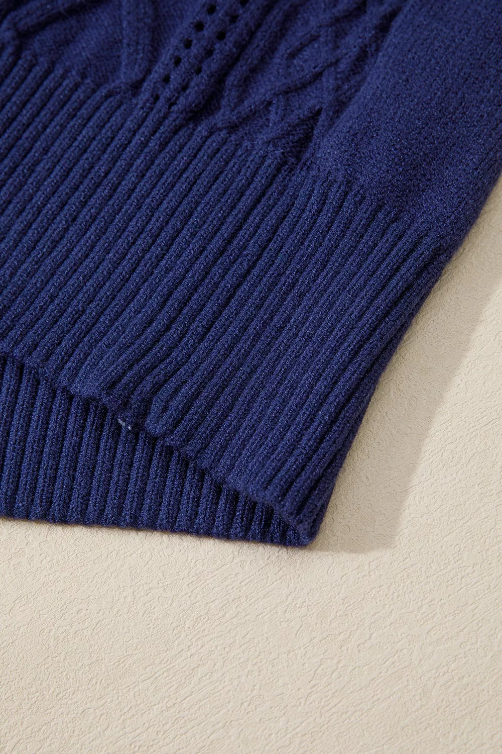 Classic Texture Knit Long Sleeve Sweater 