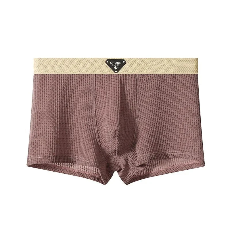 Cleo Men's Trunk Underwear | Cooling Gel Silk, Breathable Honeycomb Texture 