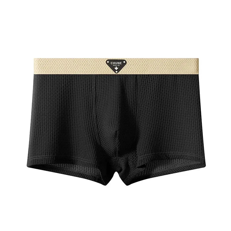 Cleo Men's Trunk Underwear | Cooling Gel Silk, Breathable Honeycomb Texture 