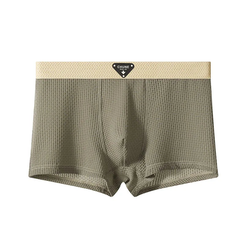 Cleo Men's Trunk Underwear | Cooling Gel Silk, Breathable Honeycomb Texture 