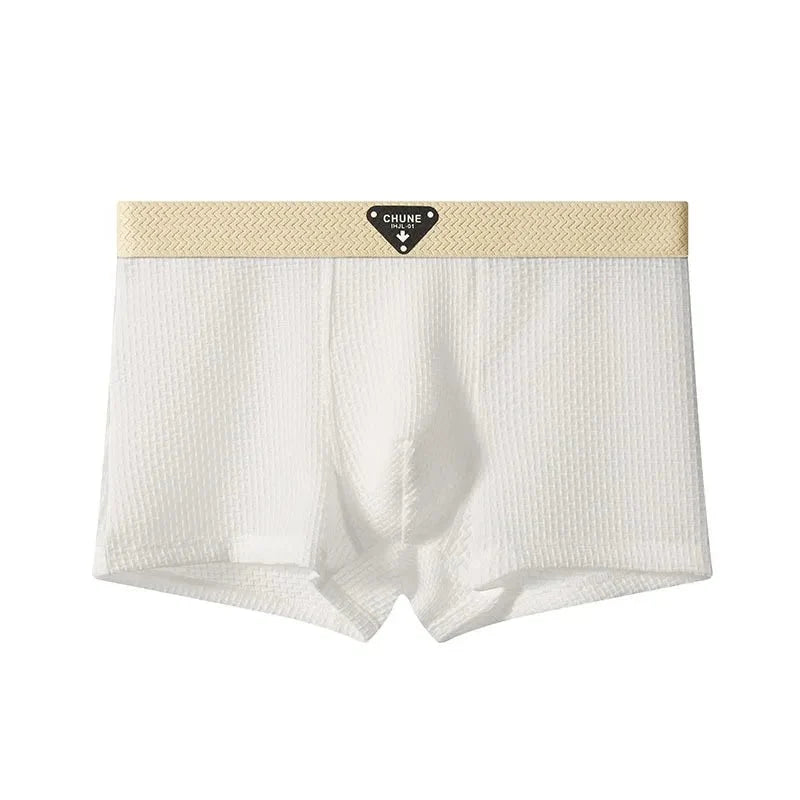 Cleo Men's Trunk Underwear | Cooling Gel Silk, Breathable Honeycomb Texture 
