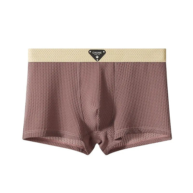 Cleo Men's Trunk Underwear | Cooling Gel Silk, Breathable Honeycomb Texture 