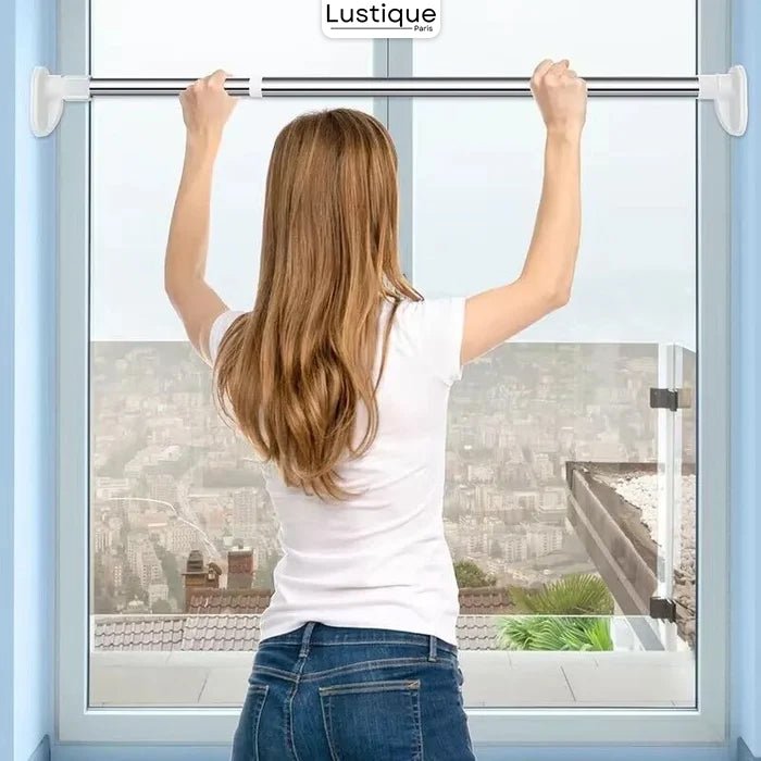ClickFix™ – Universal Telescopic Curtain Rod Without Drilling for Bathroom and Kitchen [50% Off] 