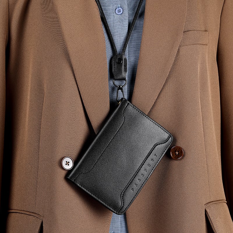 CompassSlim Leather Travel Wallet | Passport Holder for Cards, Tickets & ID 