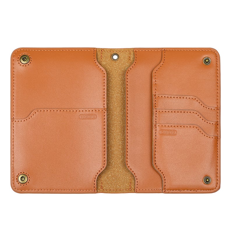CompassSlim Leather Travel Wallet | Passport Holder for Cards, Tickets & ID 
