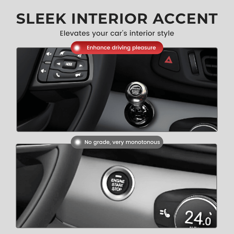 CruiseTouch Push-Start Button Lever | ABS & Alloy Car Interior Accent 