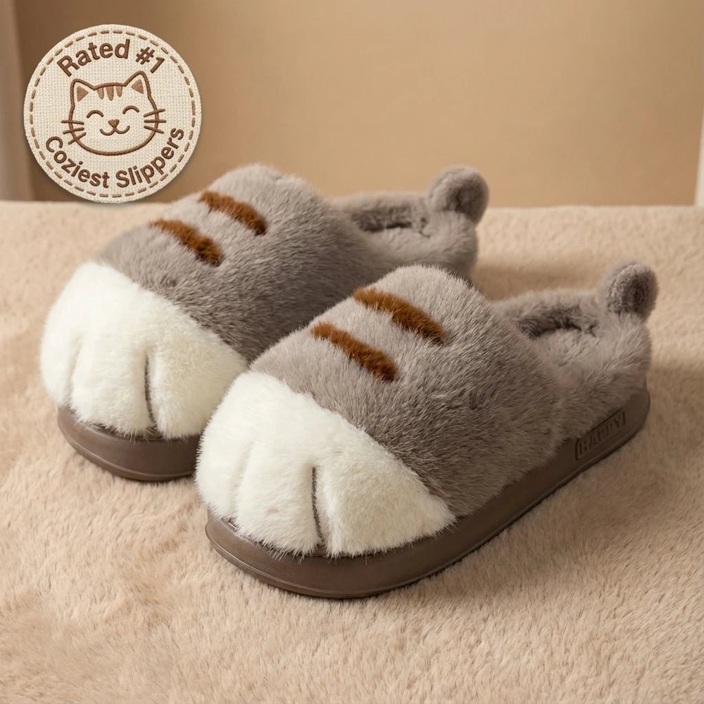 Cuddle Cat Paw Slippers | Ultra-Plush, Cute Design for Women 