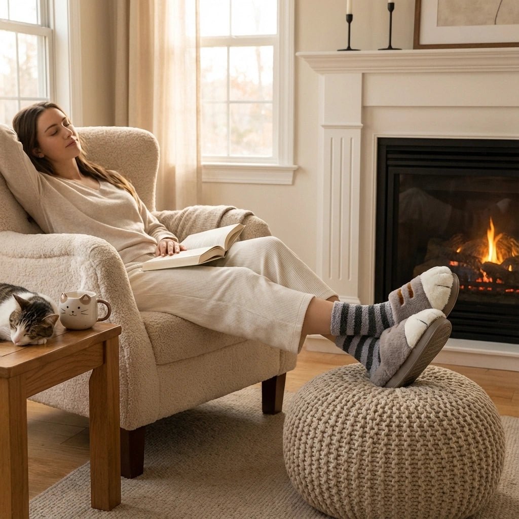 Cuddle Cat Paw Slippers | Ultra-Plush, Cute Design for Women 