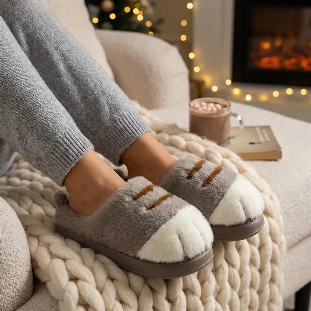 Cuddle Cat Paw Slippers | Ultra-Plush, Cute Design for Women 