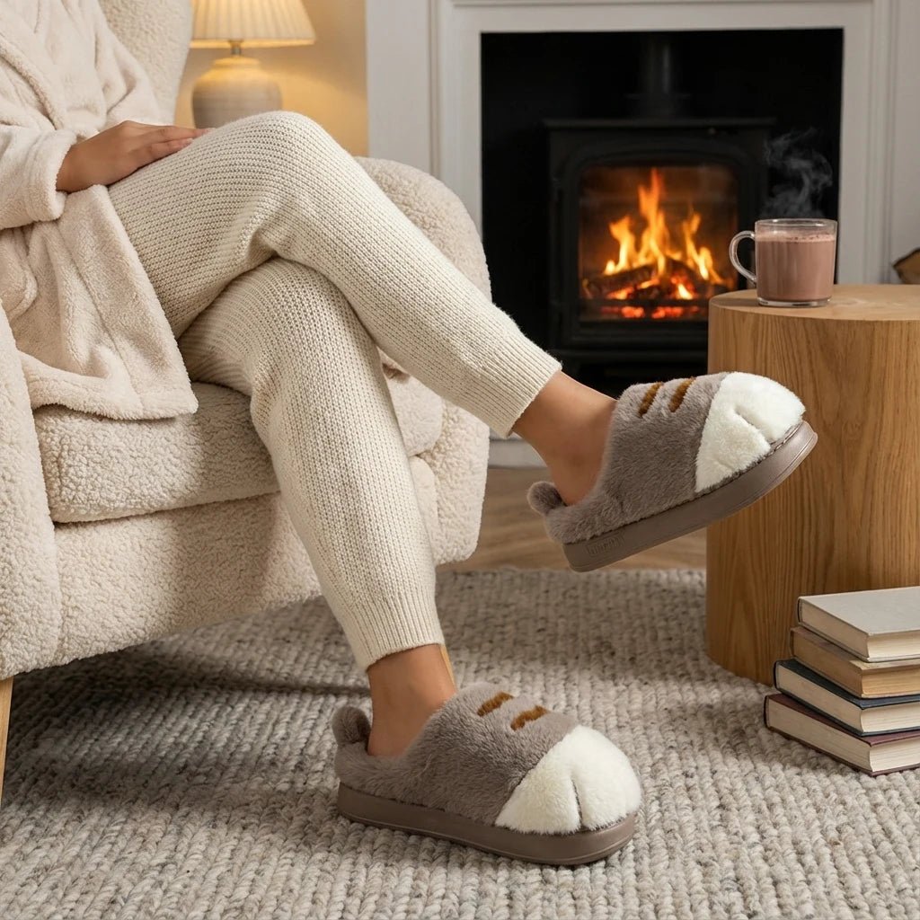 Cuddle Cat Paw Slippers | Ultra-Plush, Cute Design for Women 