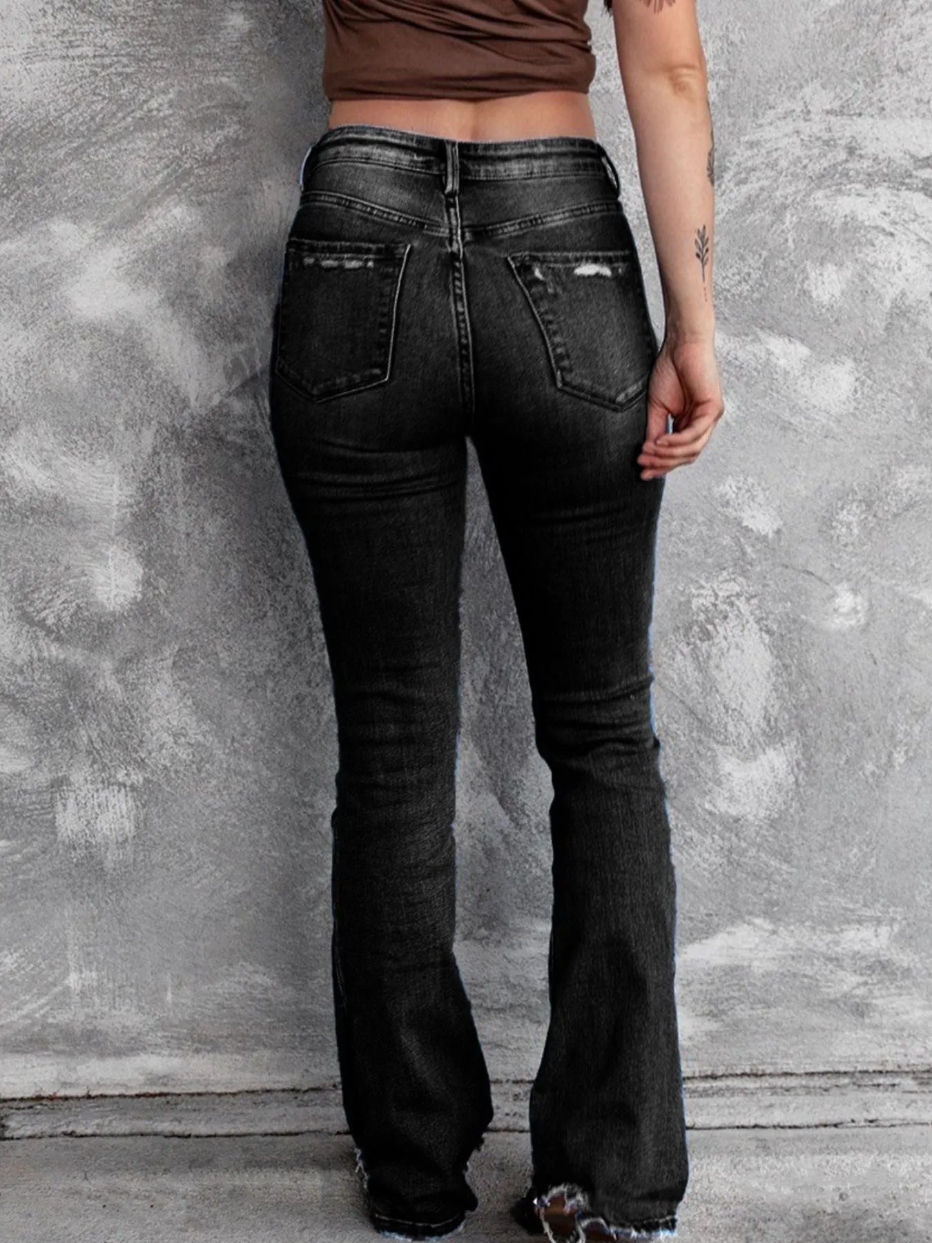 Distressed Flare Jeans 