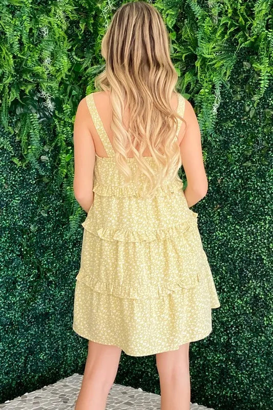 And The Why Ruffle Detailed Floral Babydoll Dress 