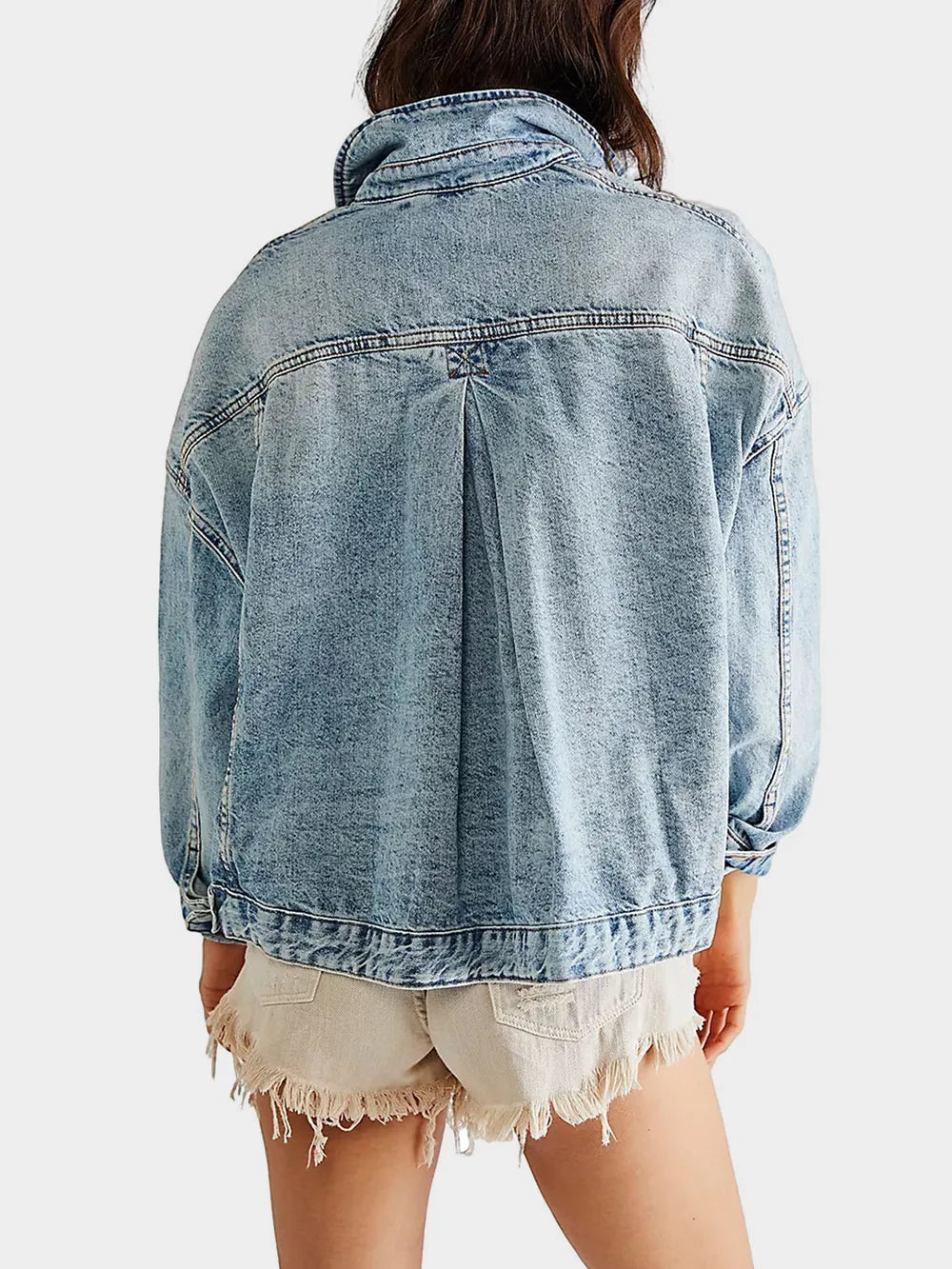 Button Up Long Sleeve Denim Jacket 