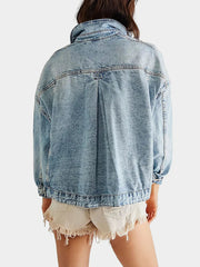 Button Up Long Sleeve Denim Jacket 