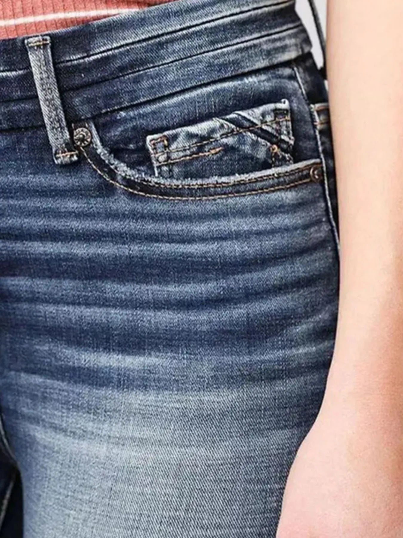 High-Rise Flare Gradient Wash Jeans 