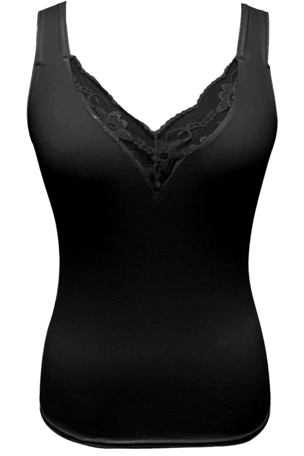 Full Size Lace Detail V-Neck Tank Plus Size 