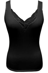 Full Size Lace Detail V-Neck Tank Plus Size 