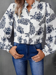 Paisley Print Button Up Shirt 