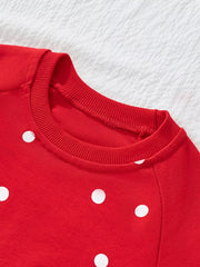 Children's Cute Bunny Polka Dot Sweatshirt 