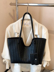 Woven Texture Large Capacity Tote Bag 