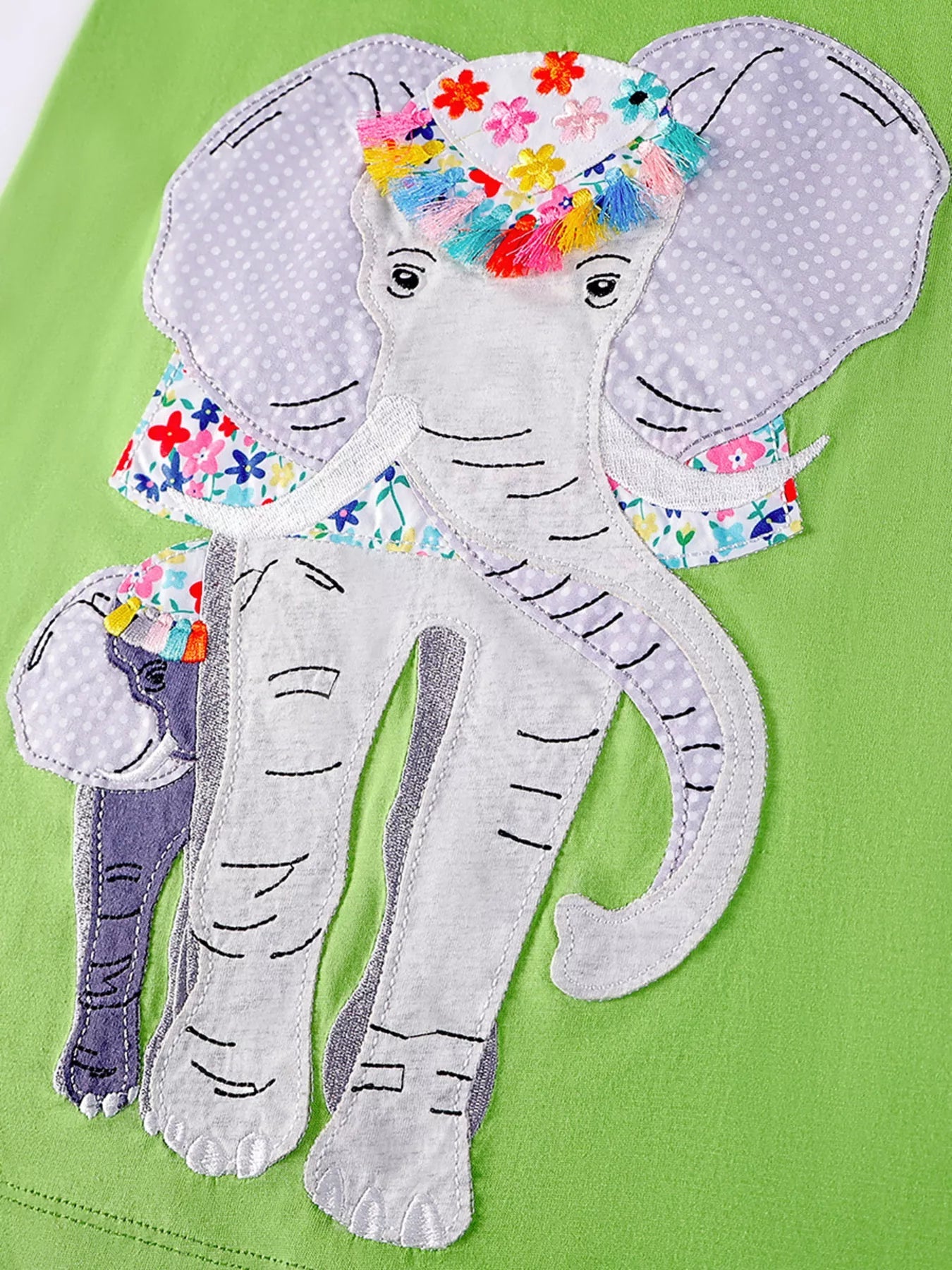 Children's Elephant Ruffle Sleeve Dress 