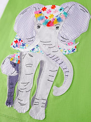 Children's Elephant Ruffle Sleeve Dress 