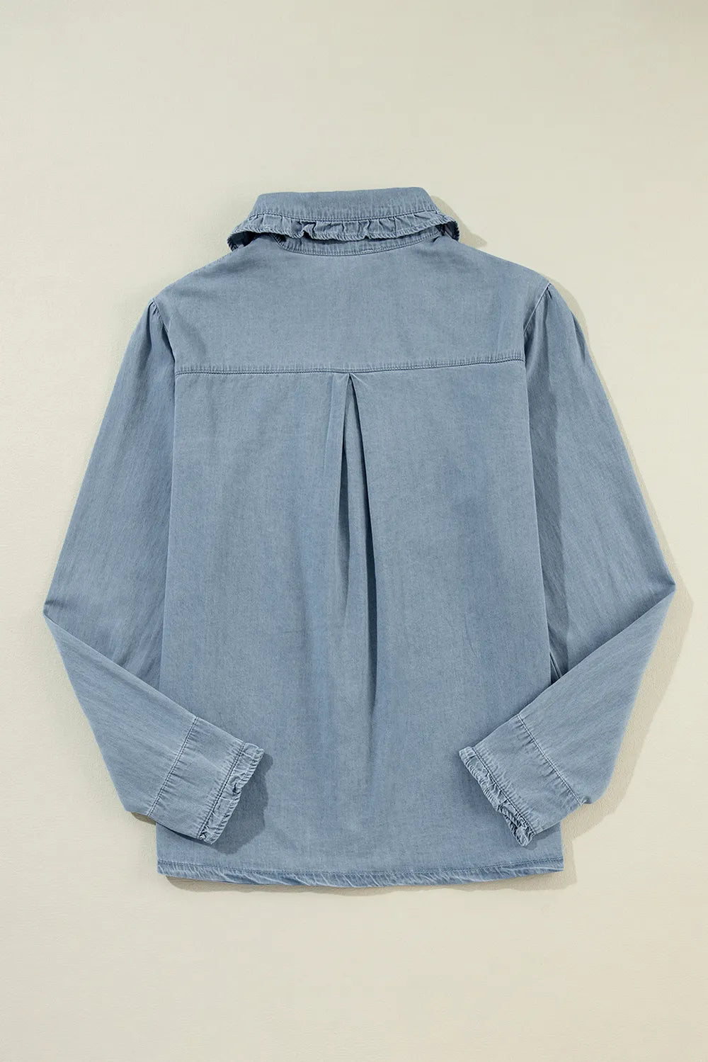 Button Up Long Sleeve Denim Top 
